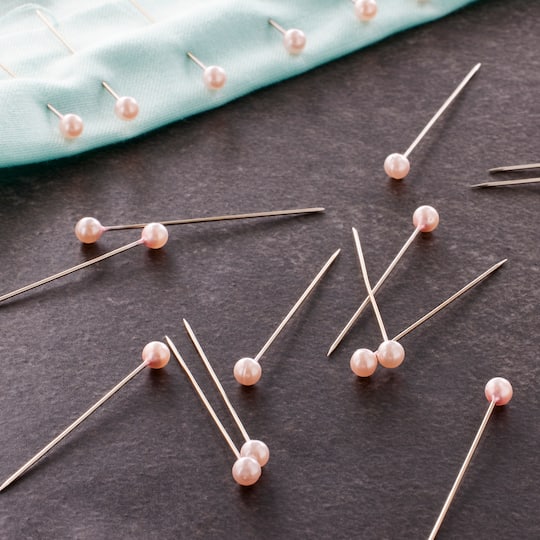 12 Packs: 100 ct. (1,200 total) Long Pearlized Pins by Loops & Threads™